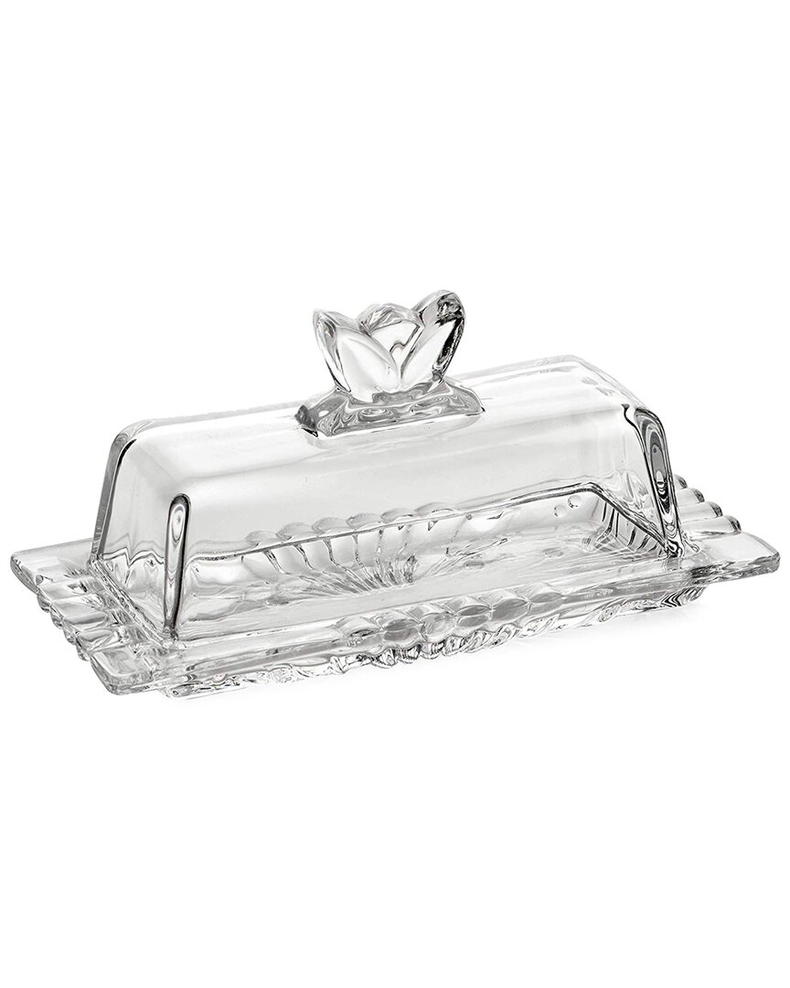 Alice Pazkus Butterfly Glass Butter Dish