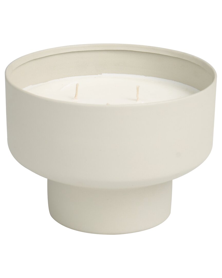 Cosmoliving By Cosmopolitan White Wax White Sage Scented Matte 50oz 3 Wick  Candle