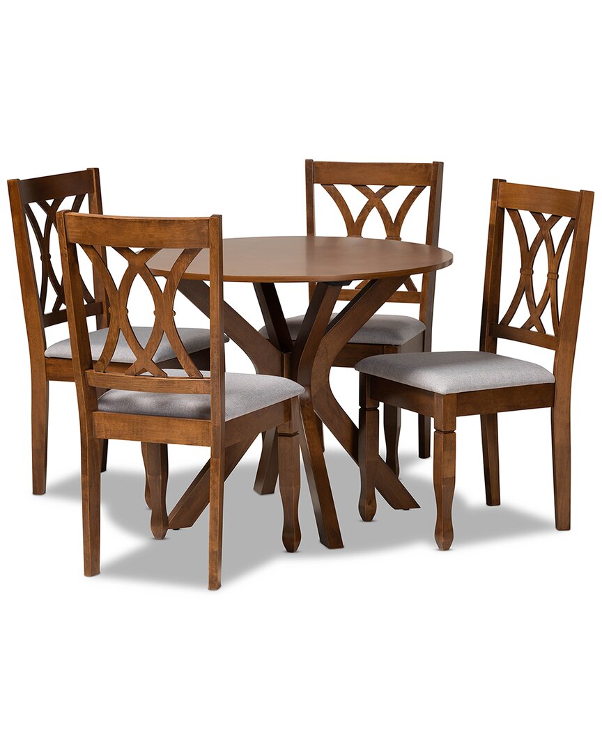 Baxton Studio Maya5pc Dining Set In Grey