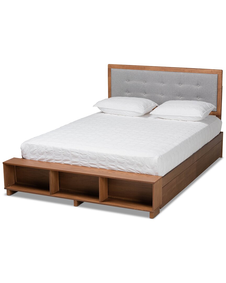 Baxton Studio Cosma 4-drawer Queen Platform Storage Bed In Grey