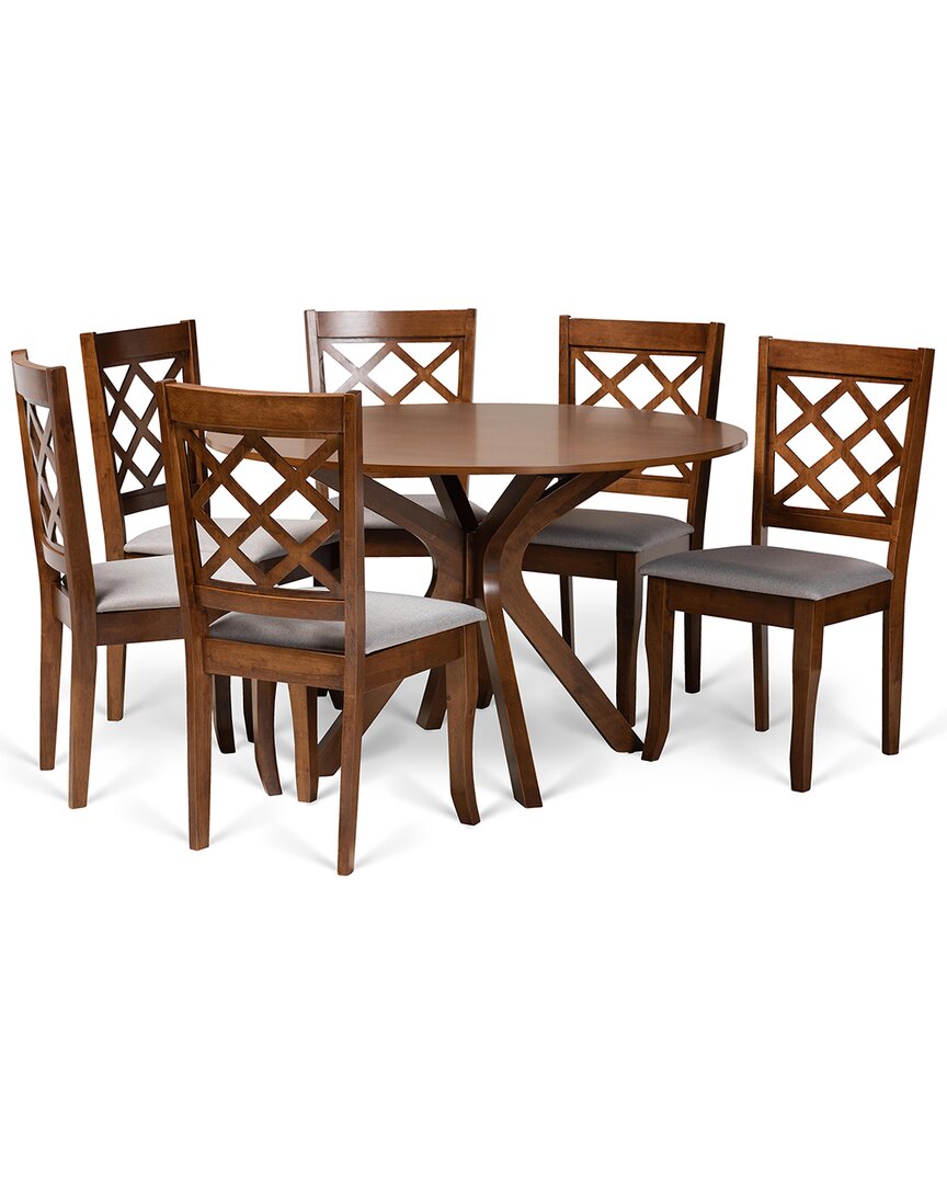 Baxton Studio Jana 7pc Dining Set In Grey