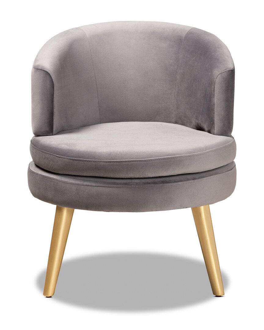 Baxton Studio Baptiste Wood Accent Chair In Grey