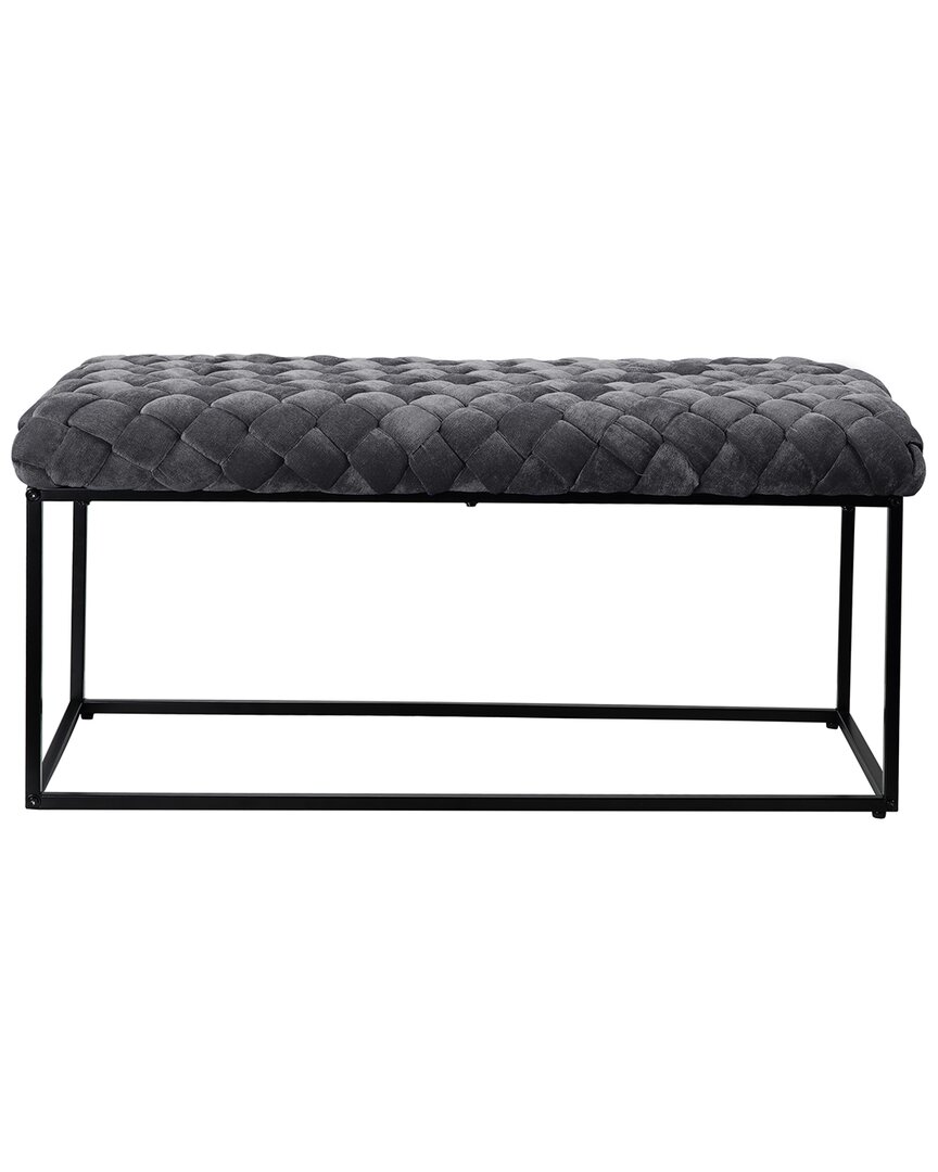 Inspired Home Dnu  Loft Lyfe Tobias Bench In Gray