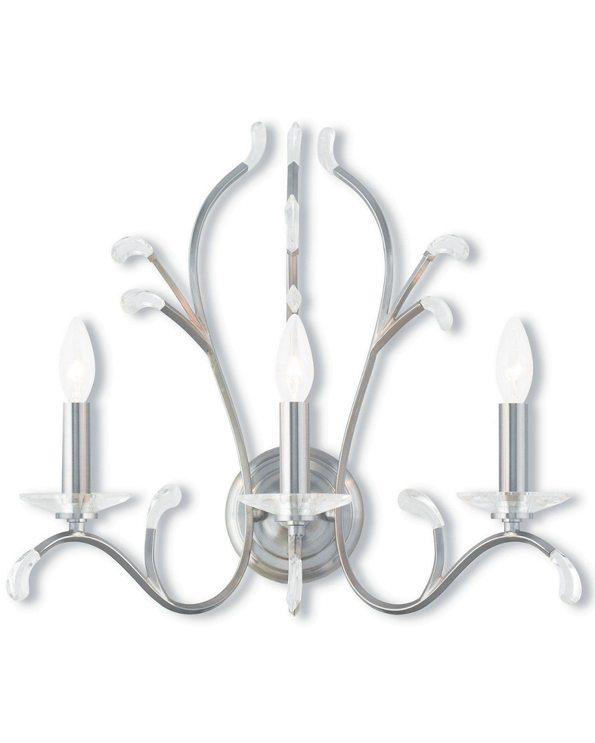 Livex Lighting Discontinued Livex Serafina 3-light Brushed Nickel Wall Sconce