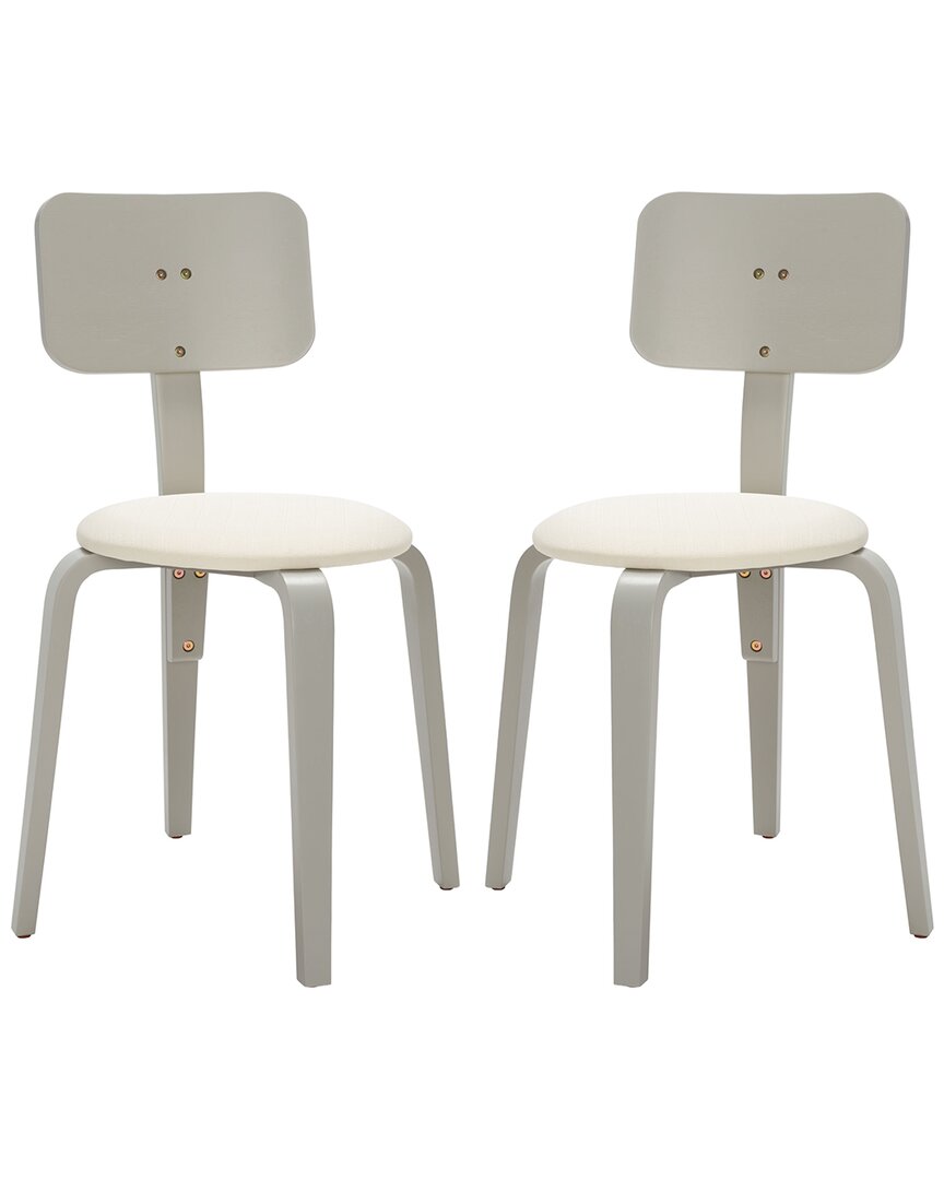 Safavieh Set Of 2 Jo Upholstery Stackable Dining Chairs