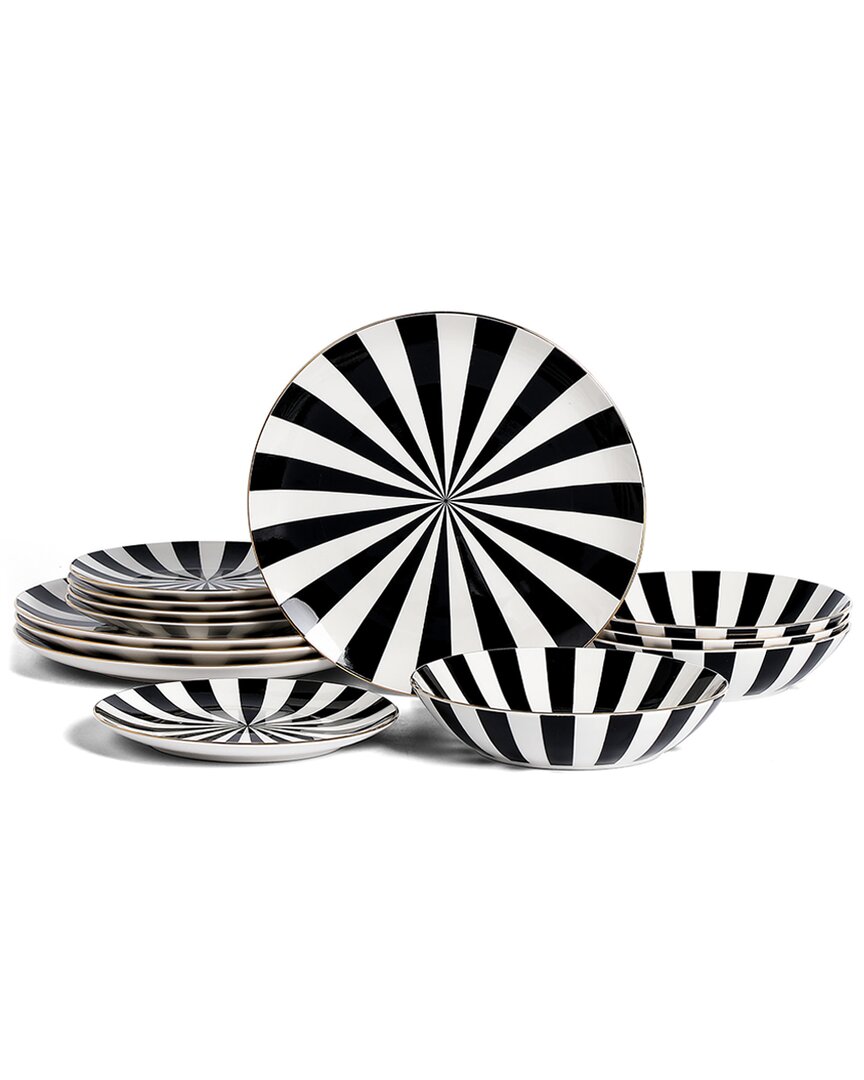 Christian Siriano Empire 12-piece Dinnerware Set Porcelain