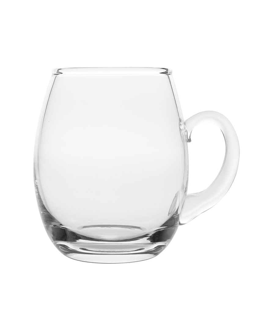 Barski Large Beer Mug / Juice Cup With Handle In Transparent