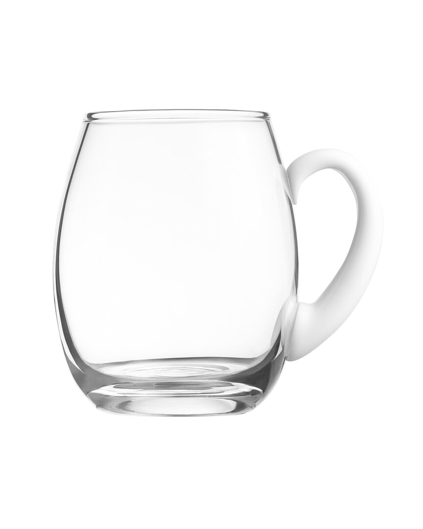 Barski Large Beer Mug / Juice Cup With Handle In Transparent