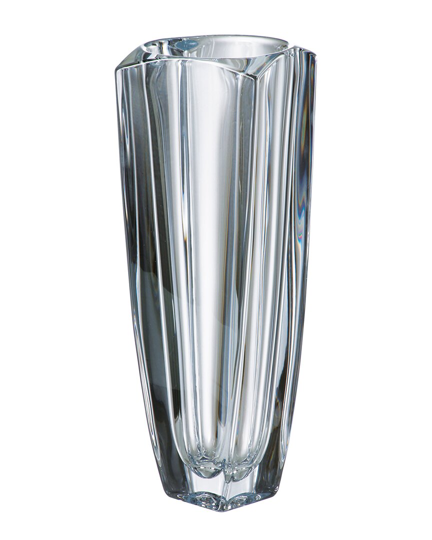 Barski Crystalline 11in Vase In Transparent