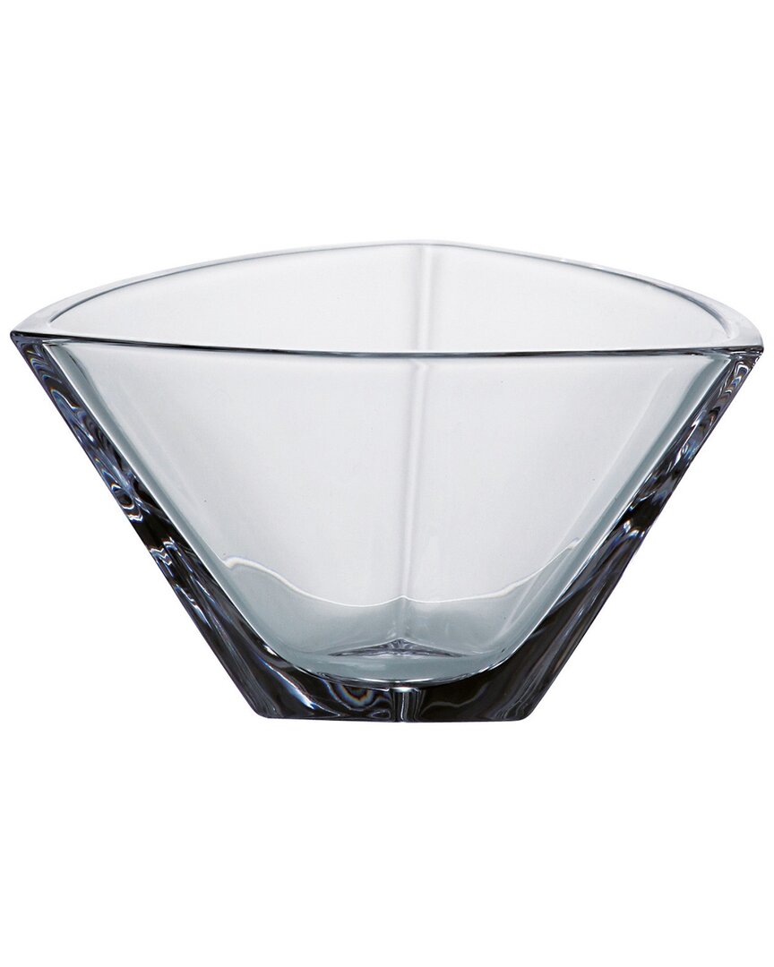 Barski Crystalline Small Triangle Bowl In Transparent
