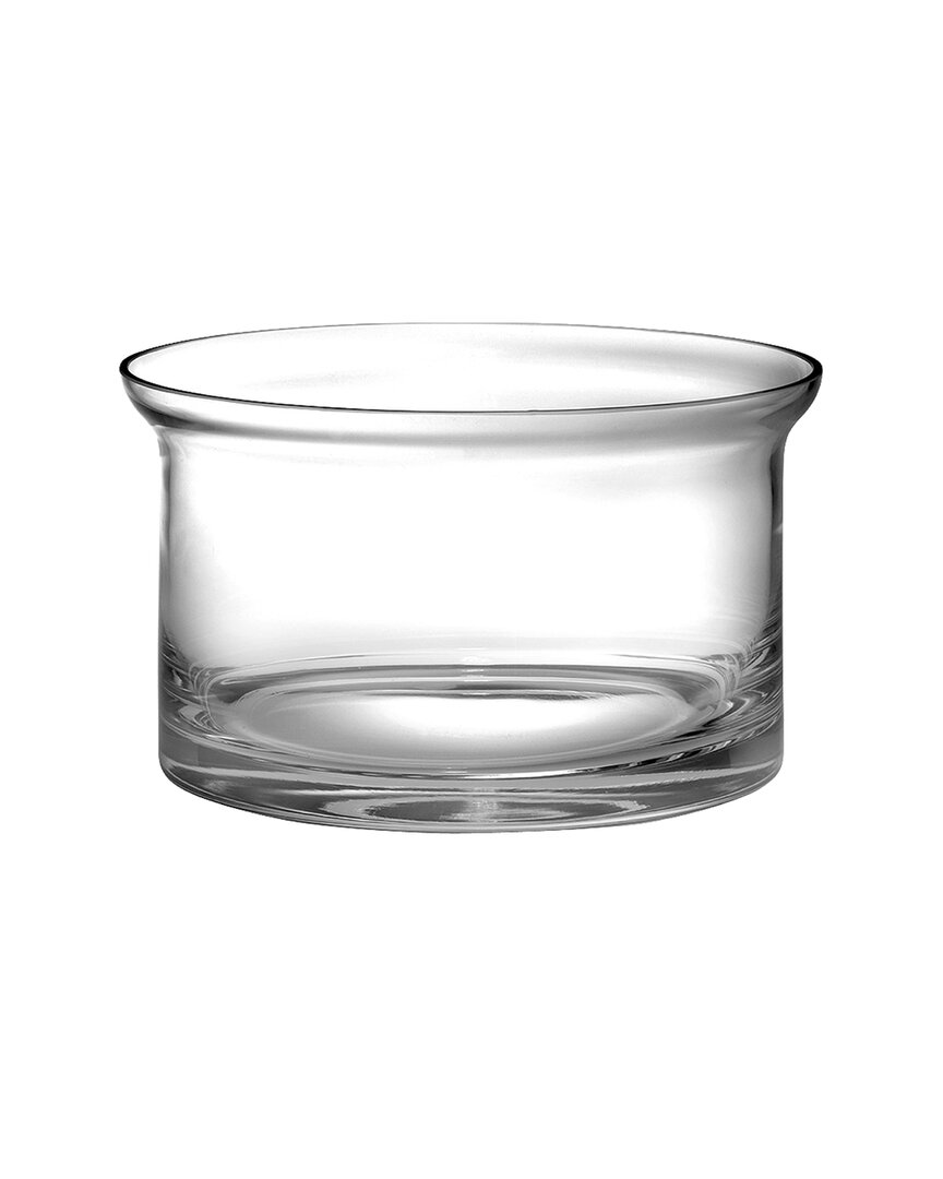 Barski Glass Large Thick Flair Salad Bowl In Transparent