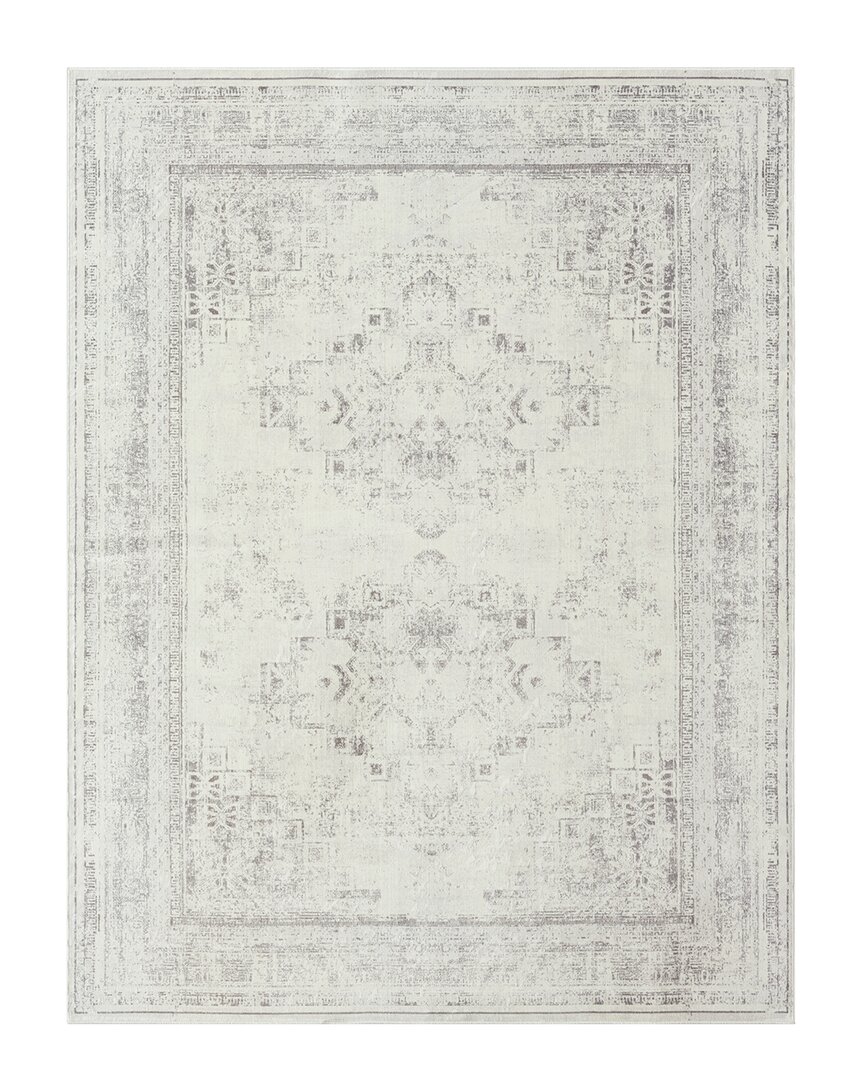 Shop Lr Home Melody Waterproof Distressed Medallions Area Rug In Gray