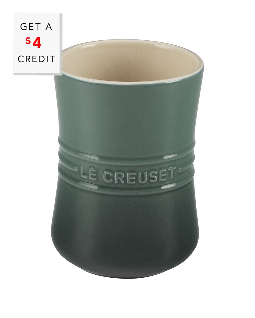 Le Creuset Artichaut Utensil Crock With $4 Credit In Green
