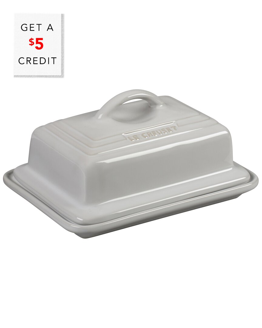 Le Creuset Heritage Butter Dish With $5 Credit In Gray