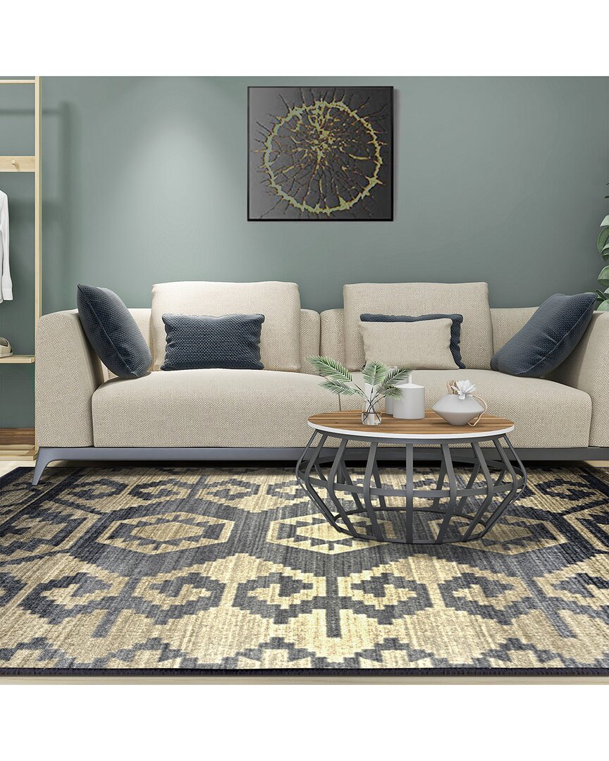 Superior Decklan Machine Washable Traditional Floral Rug In Multi