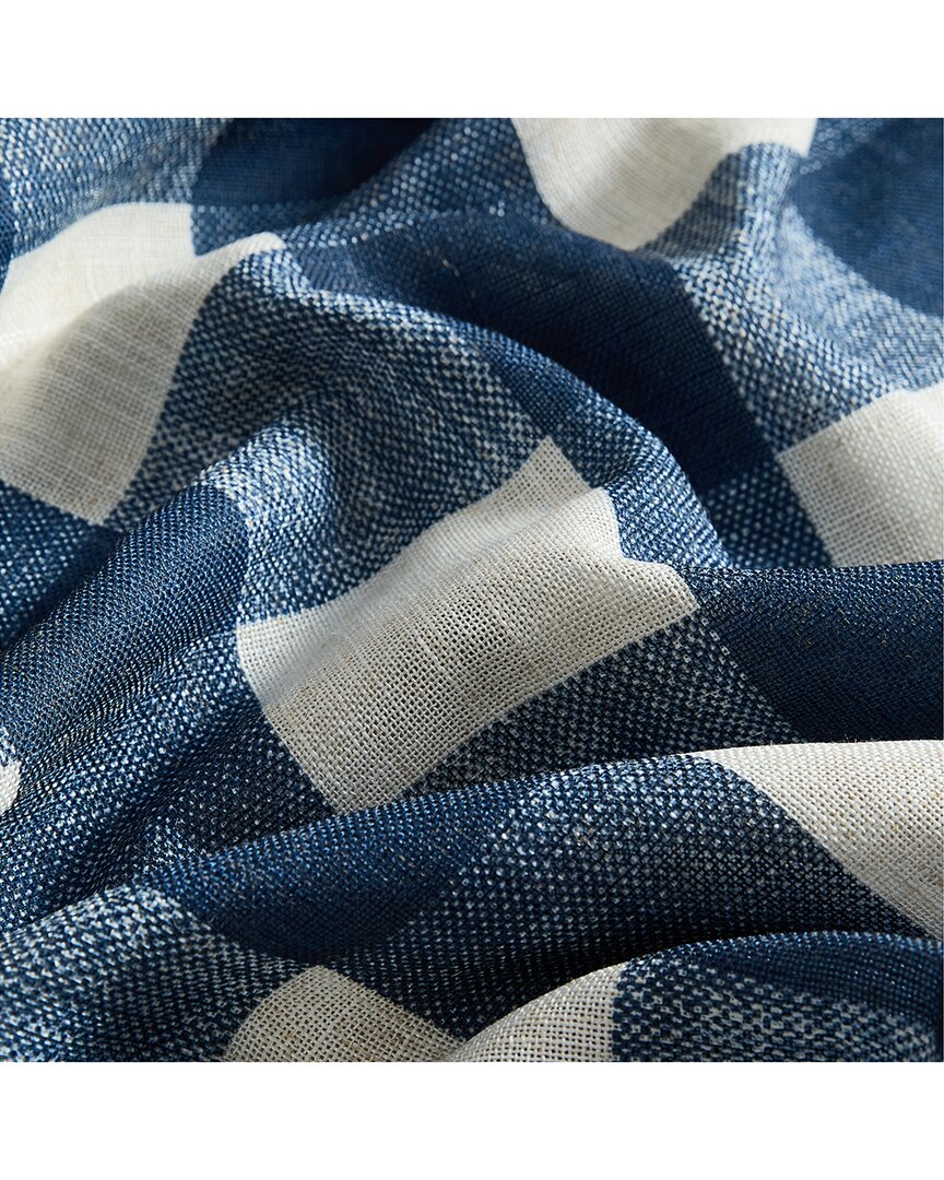 Threadmade Grainger Buffalo Check Blackout Window Curtain In Blue