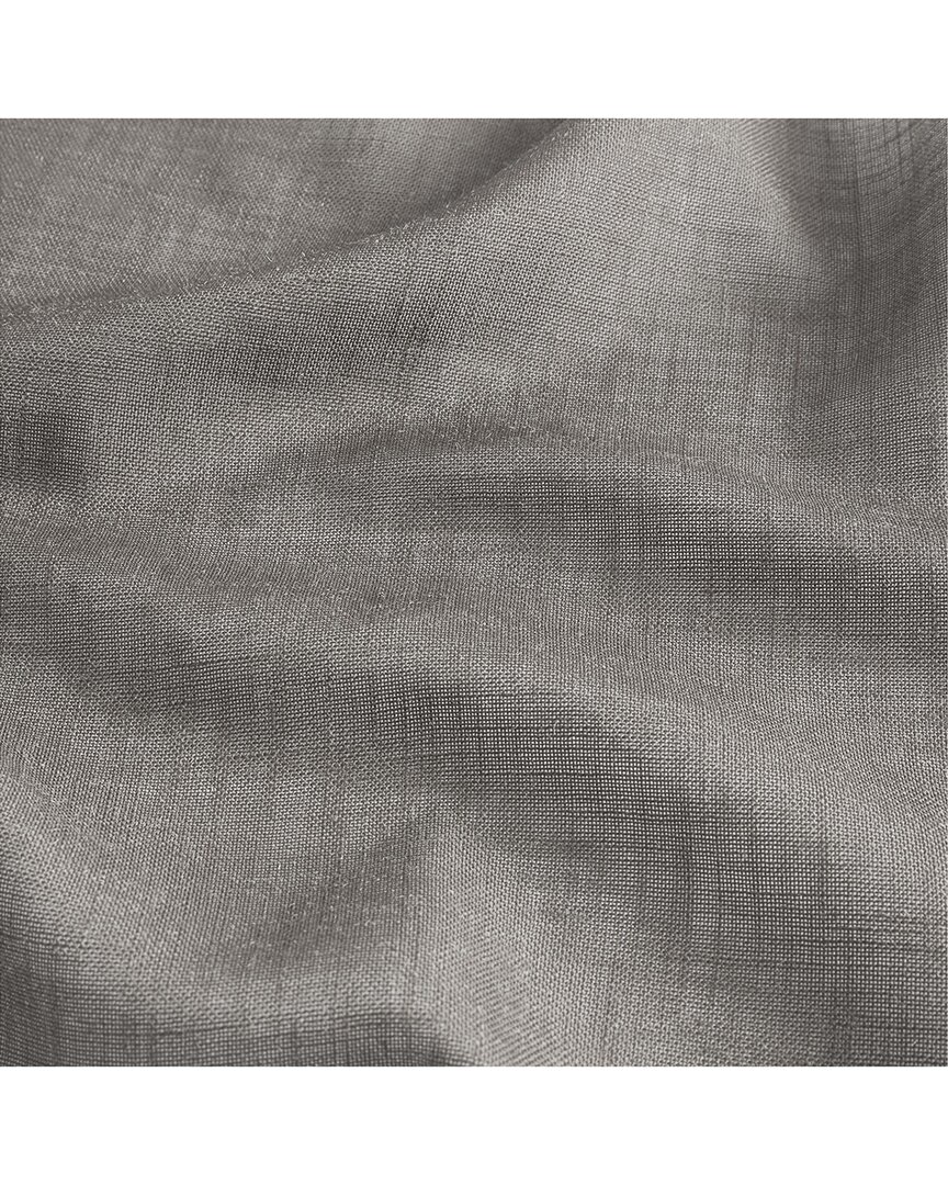 Threadmade Brighton Windowpane Plaid Rod Pocket Back Tab Blackout Window Curtain Panel In Gray