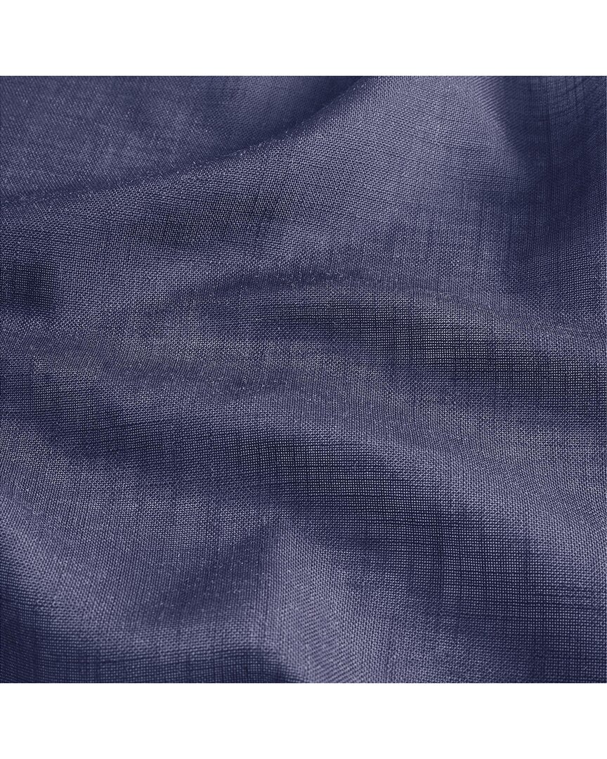Threadmade Brighton Windowpane Plaid Rod Pocket Back Tab Blackout Window Curtain Panel In Blue