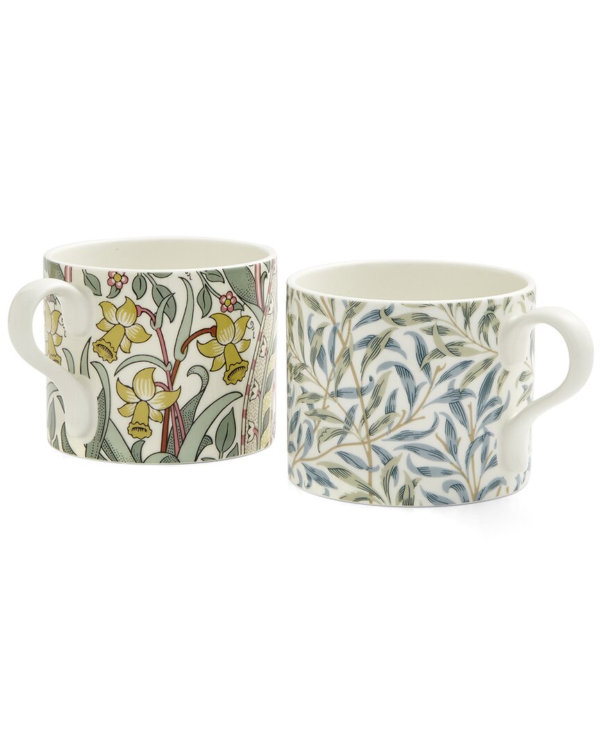 Spode Morris & Co. Set Of 2 Daffodil & Willow Bough Mugs In Multi