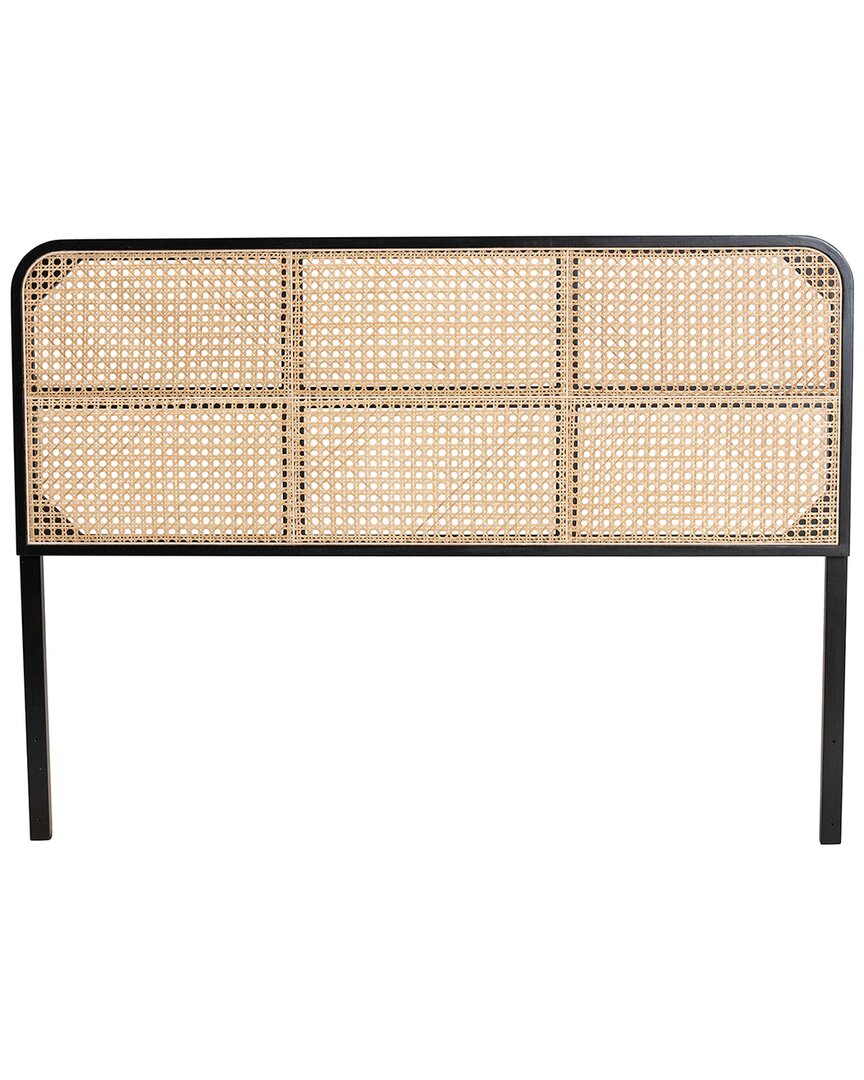 Baxton Studio Lainer Modern Bohemian Bayur Wood & Rattan Queen Size Headboard