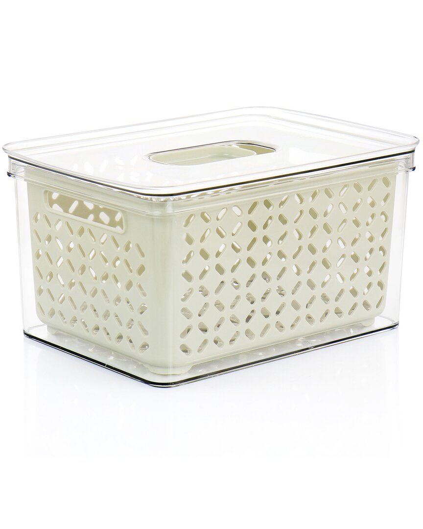 Martha Stewart Fresh Keeper Large Container Set In Off-white