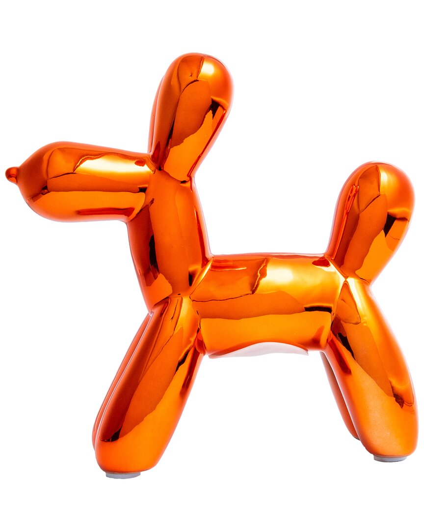 Interior Illusions Plus Copper Mini Balloon Dog Bank 7.5 Tall