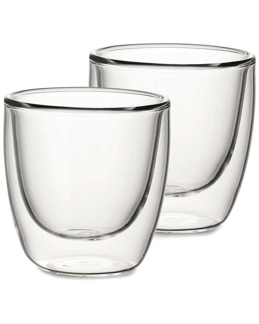 Villeroy & Boch Artesano Set Of 2 Hot Beverages Small Tumblers In Clear