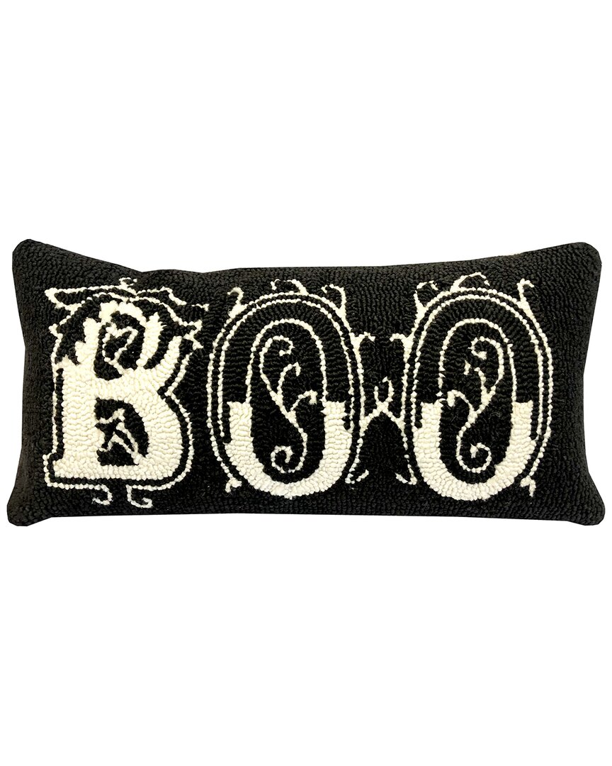The Rug Market Boo 12x24in Pillow In Black