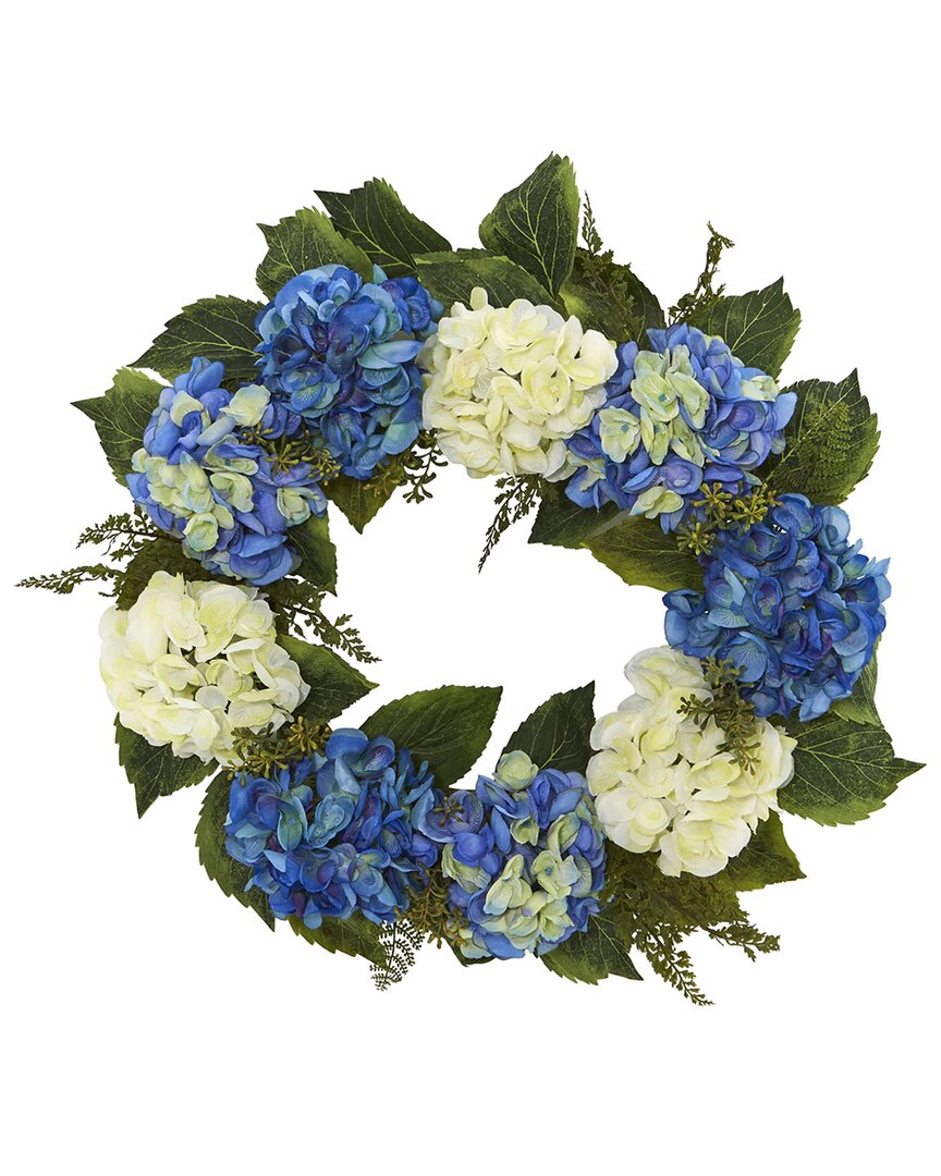 NEARLY NATURAL NEARLY NATURAL 24IN HYDRANGEA WREATH
