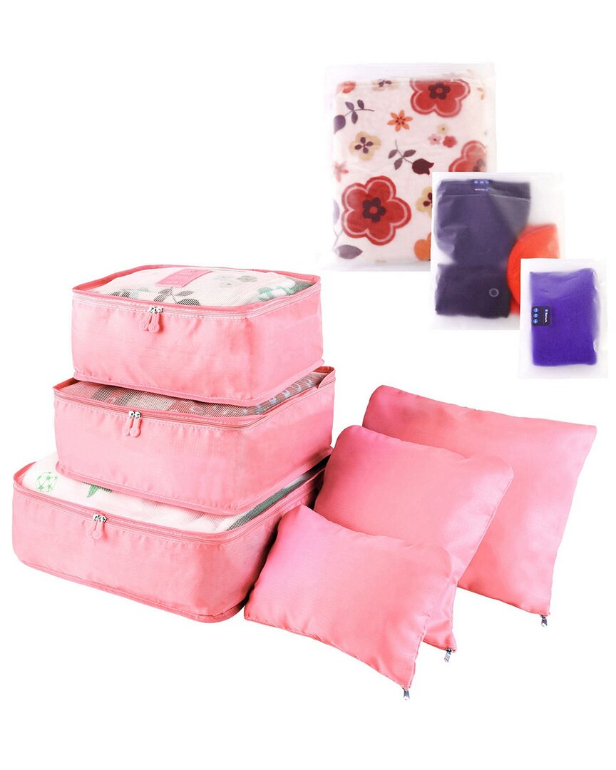 Fresh Fab Finds 9pc Clothes Storage Bags In Pink