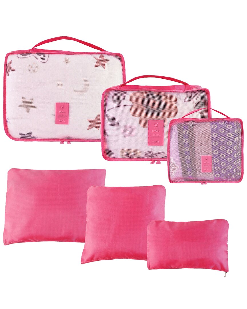 Fresh Fab Finds 9pc Hot Pink Clothes Storage Bags