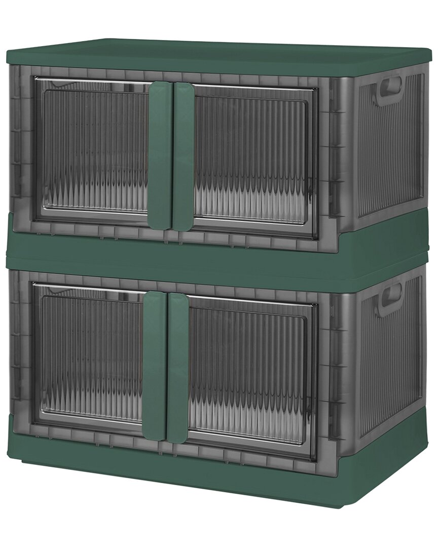 Fresh Fab Finds Set Of 5 Green Foldable Storage Bins