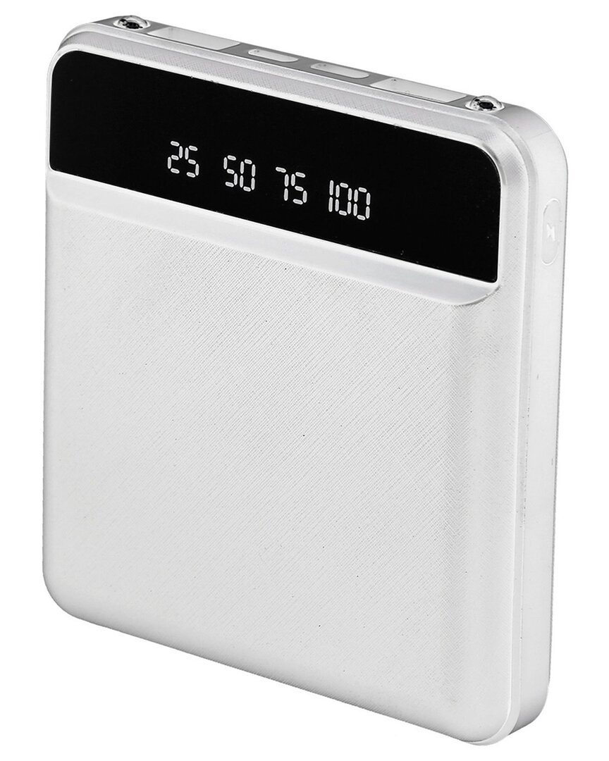 FRESH FAB FINDS FRESH FAB FINDS MAH WHITE MINI POWER BANK WITH LCD DISPLAY