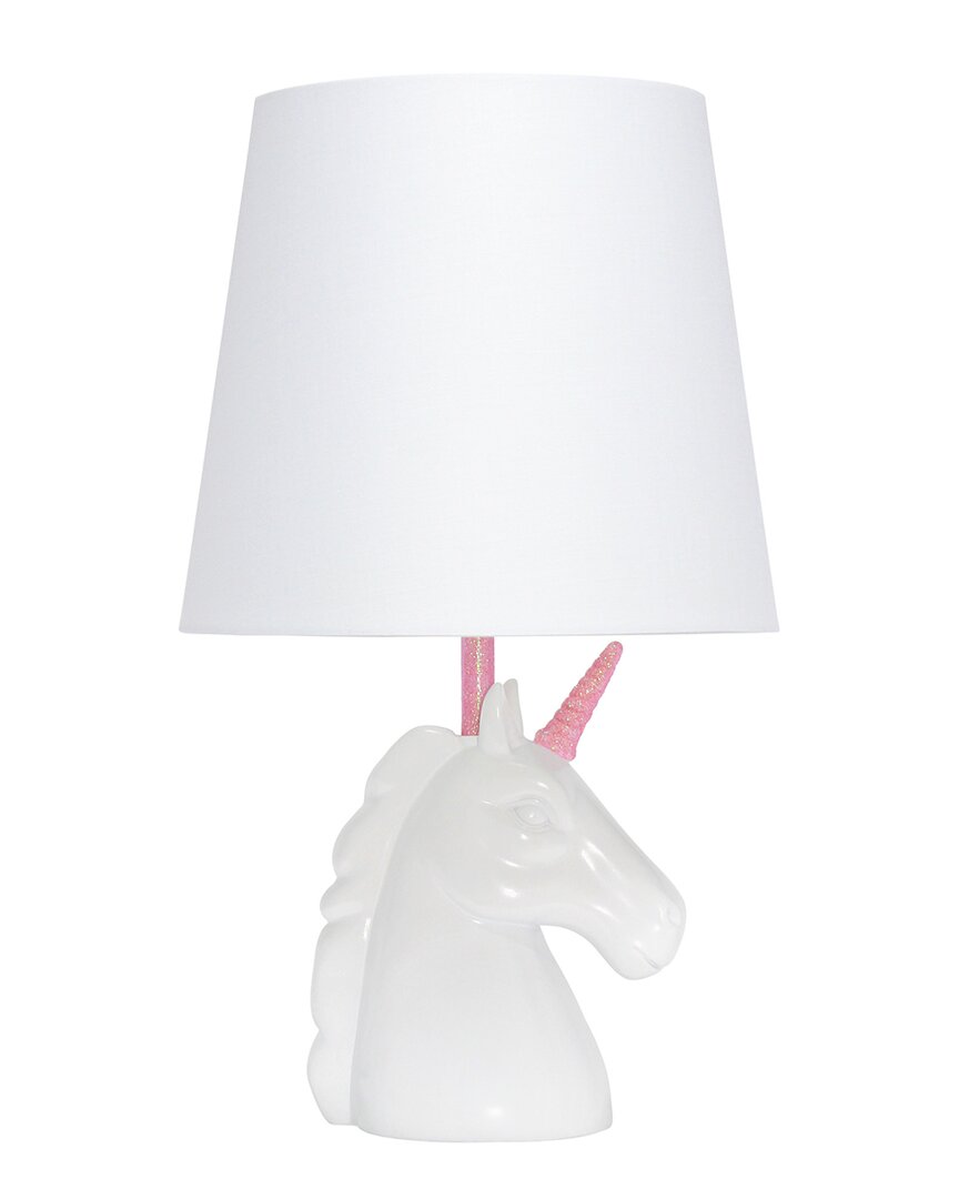 LALIA HOME LALIA HOME 15.5IN SPARKLING GLITTER UNICORN TABLE LAMP WITH LED BULB INCLUDED