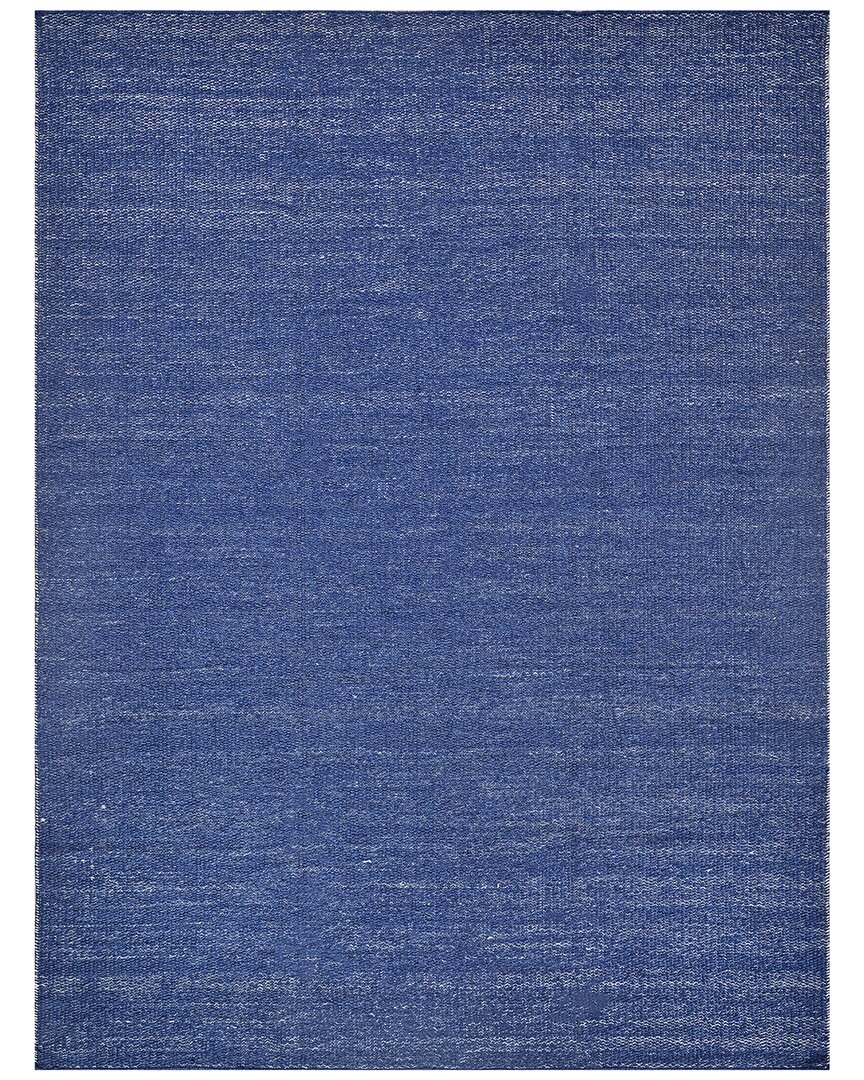 Exquisite Rugs Loro Flatweave Pet Yarn Navy Area Rug