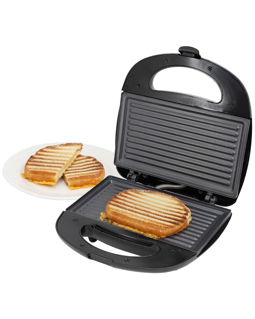 Megachef Electric Compact Aluminum Sandwich Maker In Silver