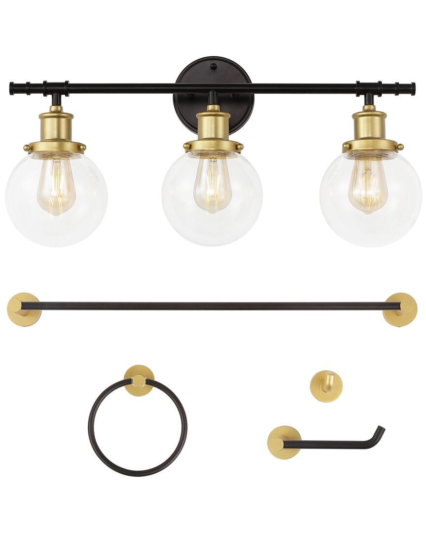 Jonathan Y Hugo Vanity Light Set In Black