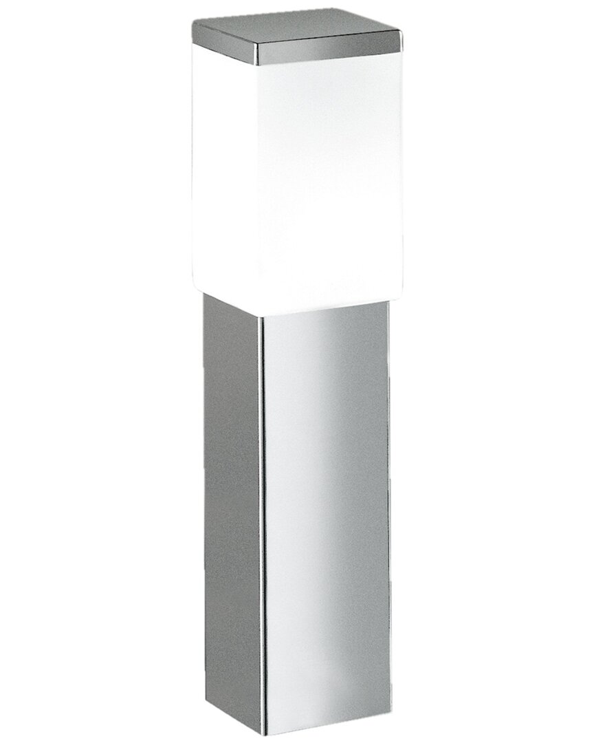 Eglo Calgary 1 Light Outdoor Path Light With Stainless Steel Finish & Opal Frosted Glass Shade