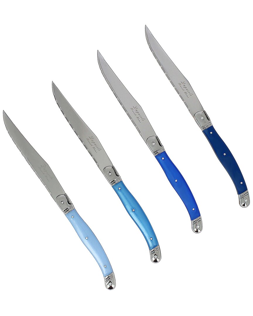 Shop French Home Laguiole Steak Knives (set Of 4) In Blue