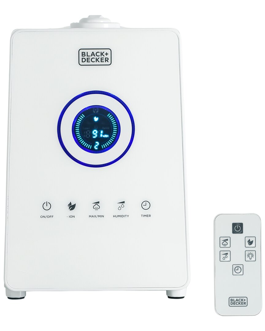 Black+decker 5.5l Ultrasonic Humidifier With Dual Outlets In White