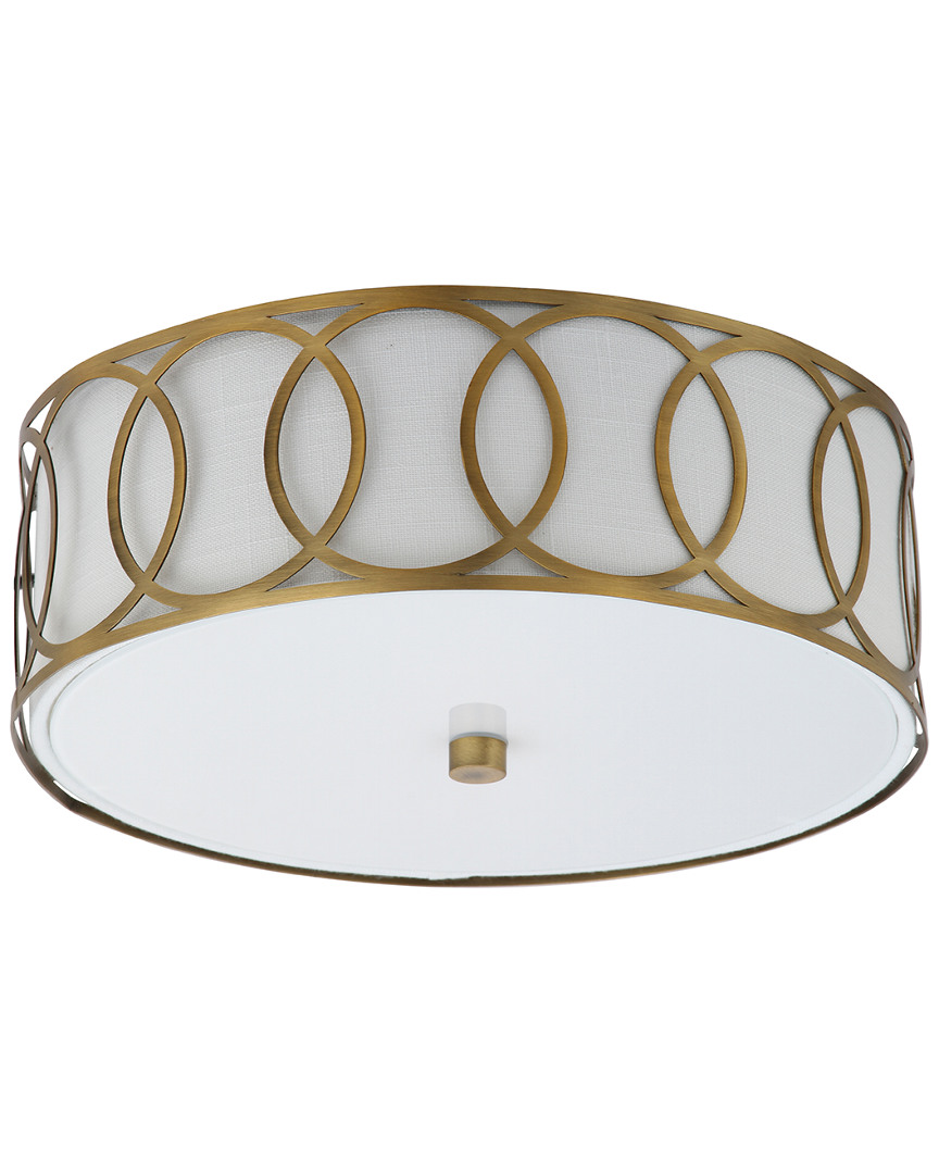 Jonathan Y Designs 2-light Aria Gold Flush Mount