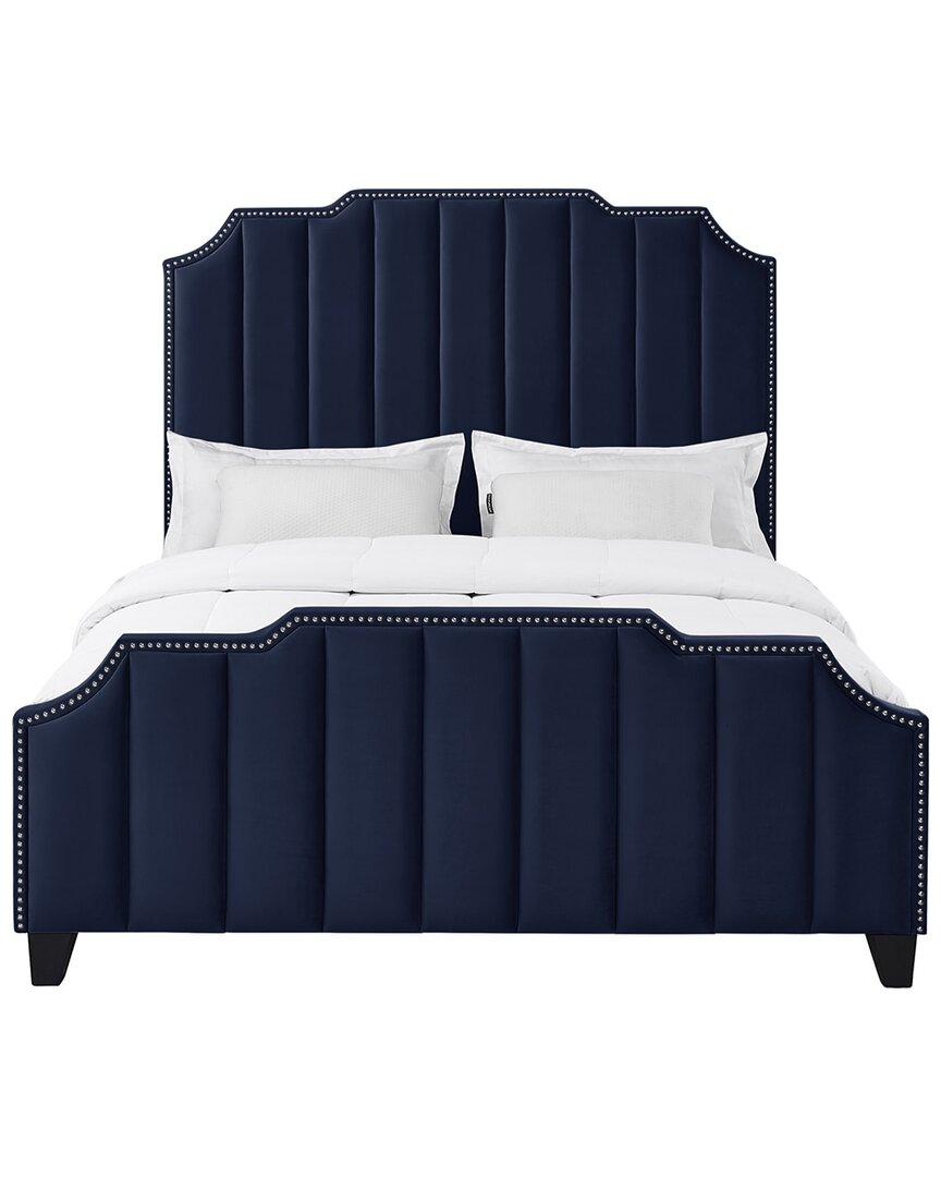 Inspired Home Alyce Platform Bed In Blue