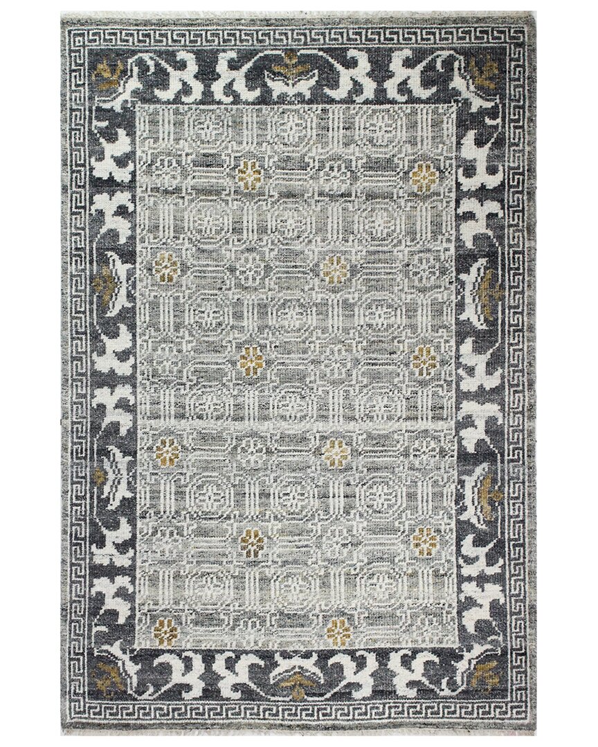 Bashian Rugs Bashian Artifact Transitional Wool Rug In Grey