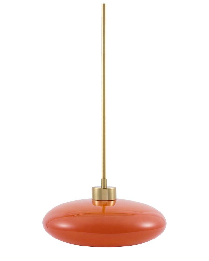Livabliss Surya Vellon Accent Floor Lamp In Orange