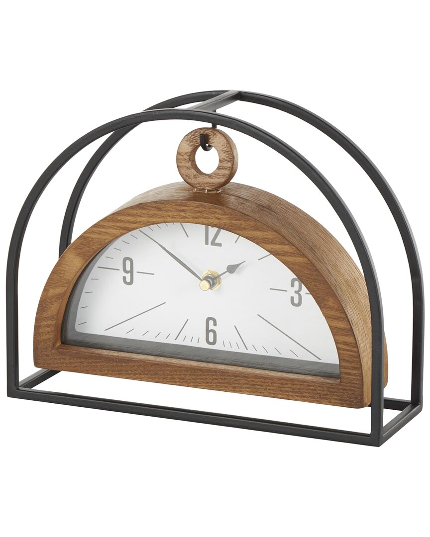 Peyton Lane Industrial Metal Clock In Black