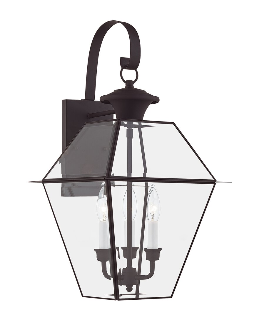 Livex Lighting Livex Westover 3-light Bronze Outdoor Wall Lantern In Bronze