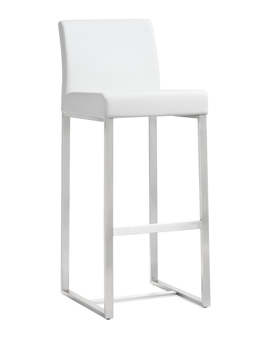 Tov Set Of 2 Denmark White Steel Barstools