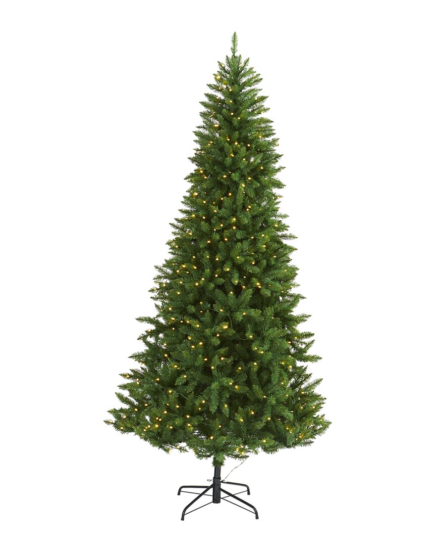 Nearly Natural 7.5ft Green Valley Fir Artificial Christmas Tree With 500 Clear Led Lights In Green
