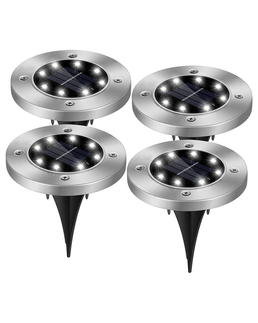 Fresh Fab Finds 4pcs Solar Powered Ground Light Outdoor Ip65 Water