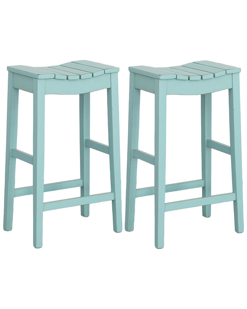 Progressive Furniture Set Of 2 Counter Stools In Blue